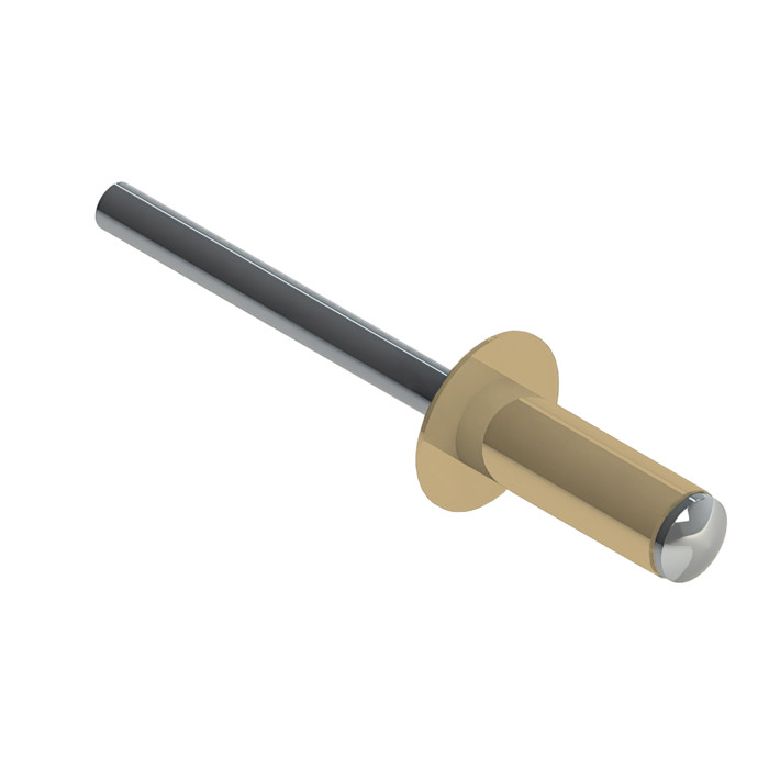 Заклёпка вытяжная Daxmer 4,8х12 RAL 1014 (10х1000шт) ал/ст