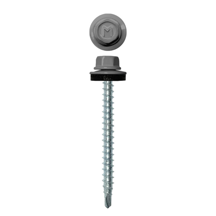 Саморез кровельный Daxmer 4,8х50 RAL 7004 (150) сверло №1