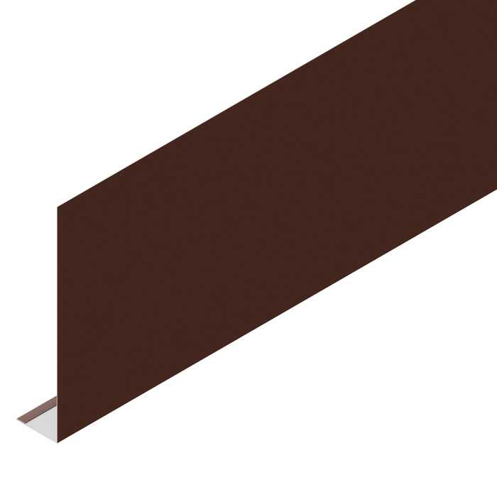 L-профиль Аквасистем 100х250мм Polyester 0,6mm Zn275 Коричневый RAL 8017 алюминий